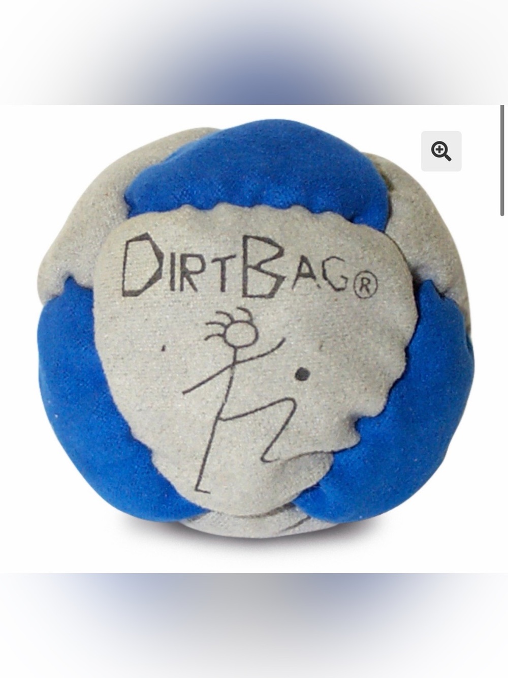 World footbag DirtBag classic footbag Blue & Gray Men’s Throwing Bag Hacky Sack
